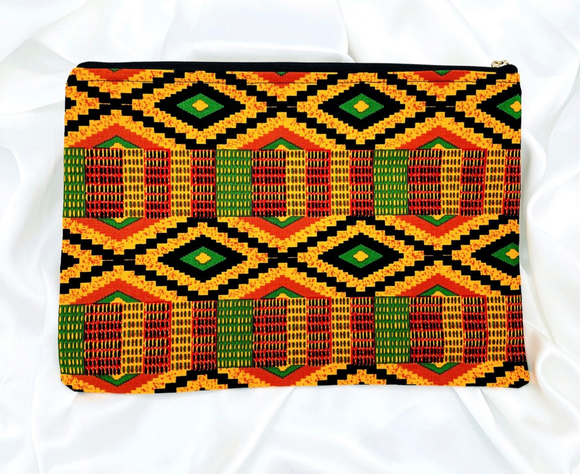 Kente Ankara African Print Clutch Bag