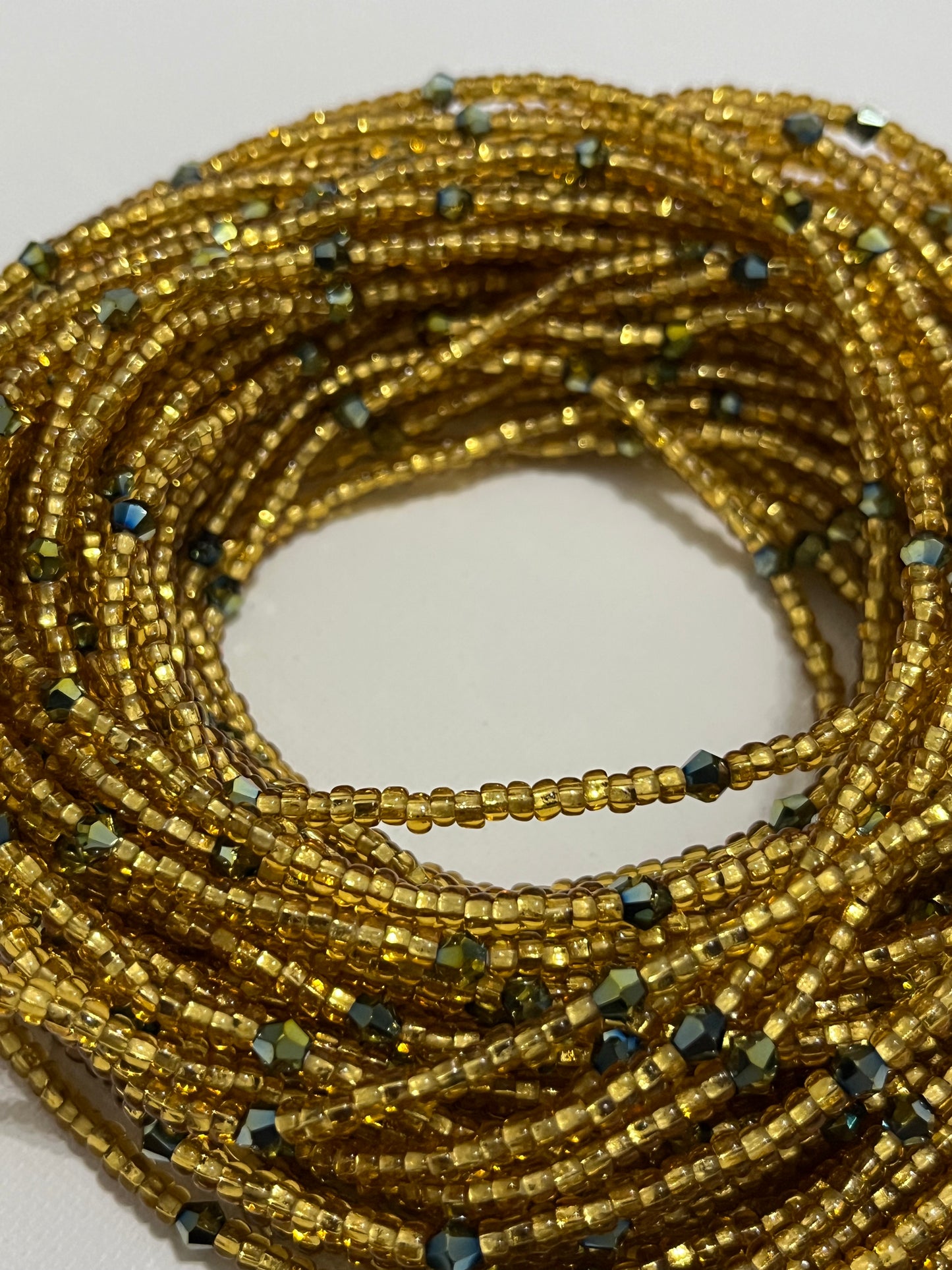 Golden Saffron Tie On Waist Beads