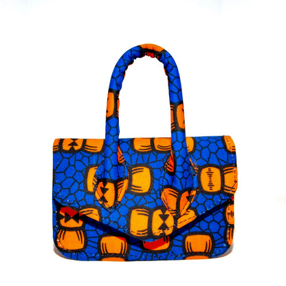 Kabuki Royal Blue African Print Mini Bag