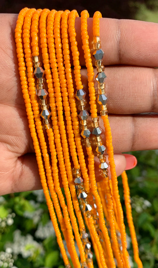 Tangelo Tie On Waist Beads