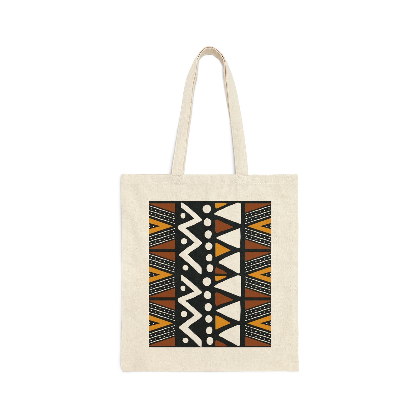 Hali Mud Cloth Print Cotton Canvas Tote Bag