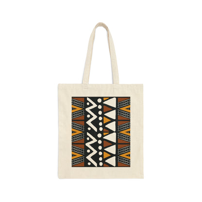 Hali Mud Cloth Print Cotton Canvas Tote Bag