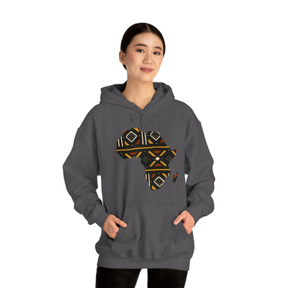 African Print Map Unisex Hoodie Sweatshirt