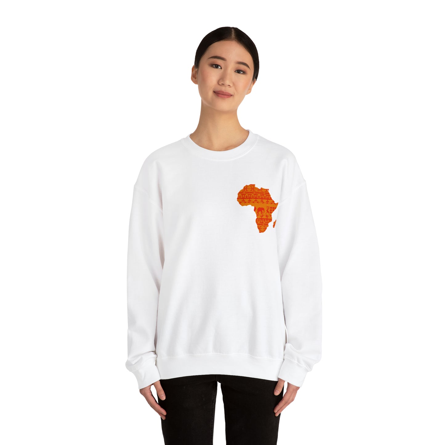 Sahara African Map Print Crest Unisex Sweatshirt