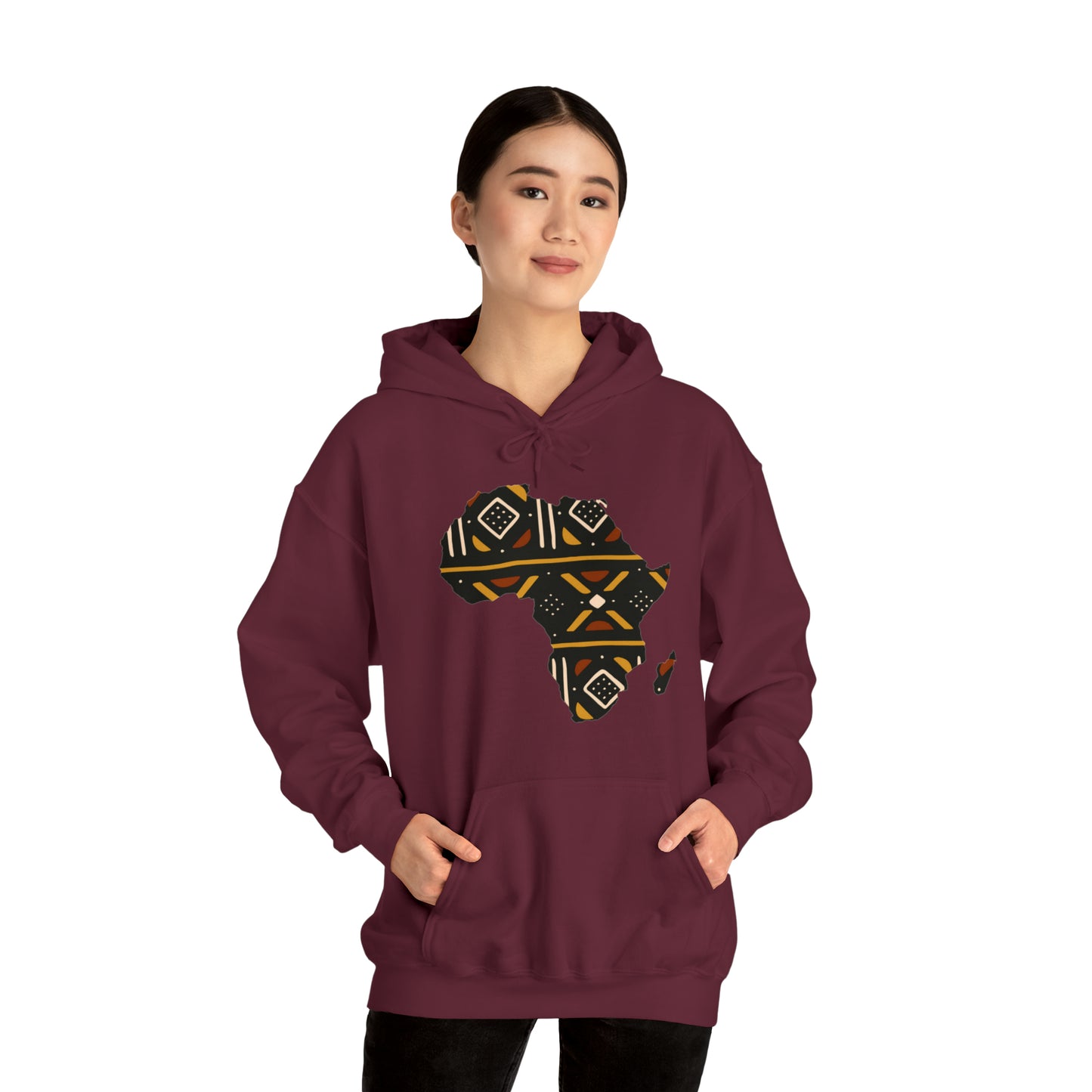 African Print Map Unisex Hoodie Sweatshirt