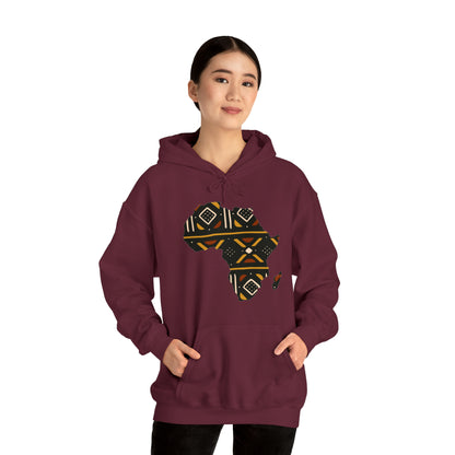 African Print Map Unisex Hoodie Sweatshirt