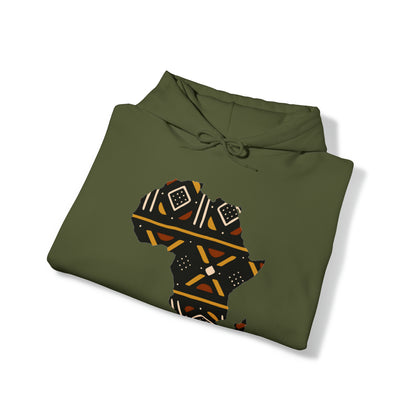 African Print Map Unisex Hoodie Sweatshirt