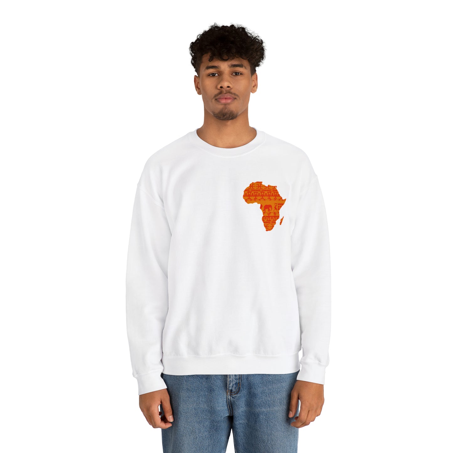 Sahara African Map Print Crest Unisex Sweatshirt