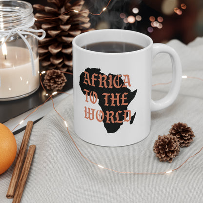 11oz Africa To The World Map Coffee Mug