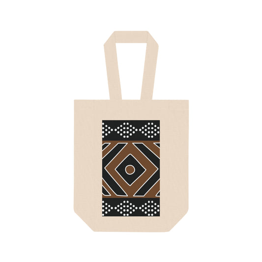 Kai Mud Cloth Print Double Wine Tote Bag