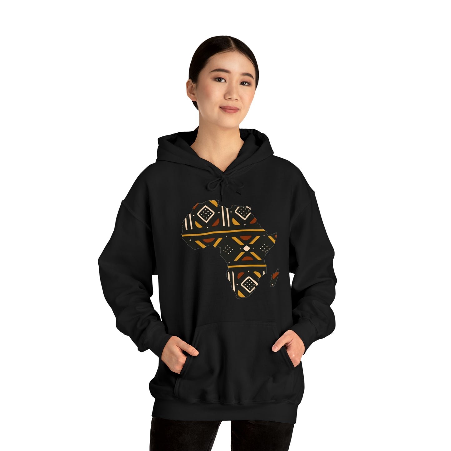 African Print Map Unisex Hoodie Sweatshirt