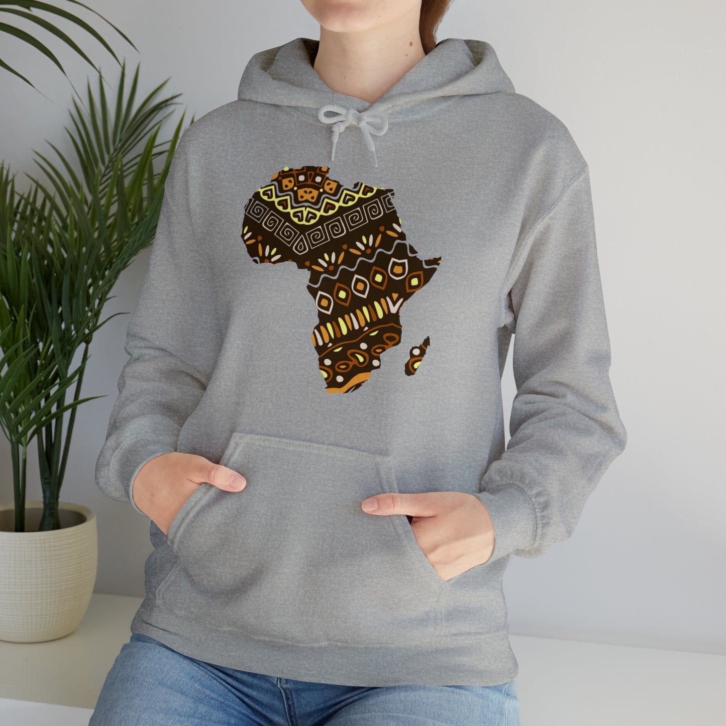 Sahara African Print Map Unisex Hoodie Sweatshirt