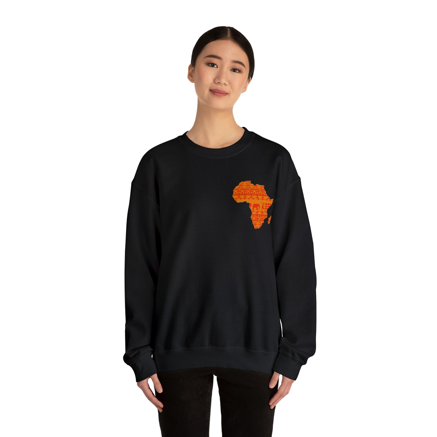 Sahara African Map Print Crest Unisex Sweatshirt