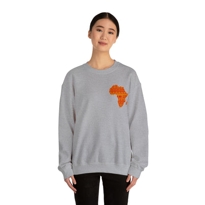 Sahara African Map Print Crest Unisex Sweatshirt