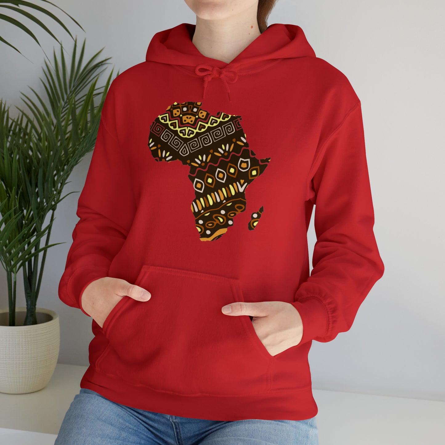 Sahara African Print Map Unisex Hoodie Sweatshirt