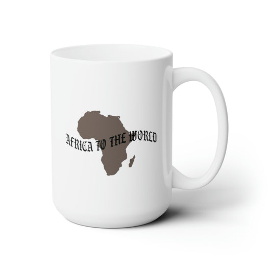 15 oz Africa To The World Taupe Coffee Mug