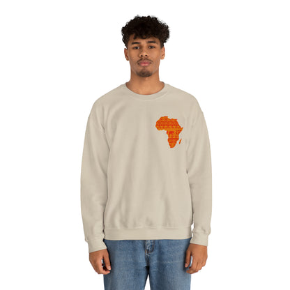 Sahara African Map Print Crest Unisex Sweatshirt