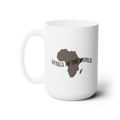 15 oz Africa To The World Taupe Coffee Mug