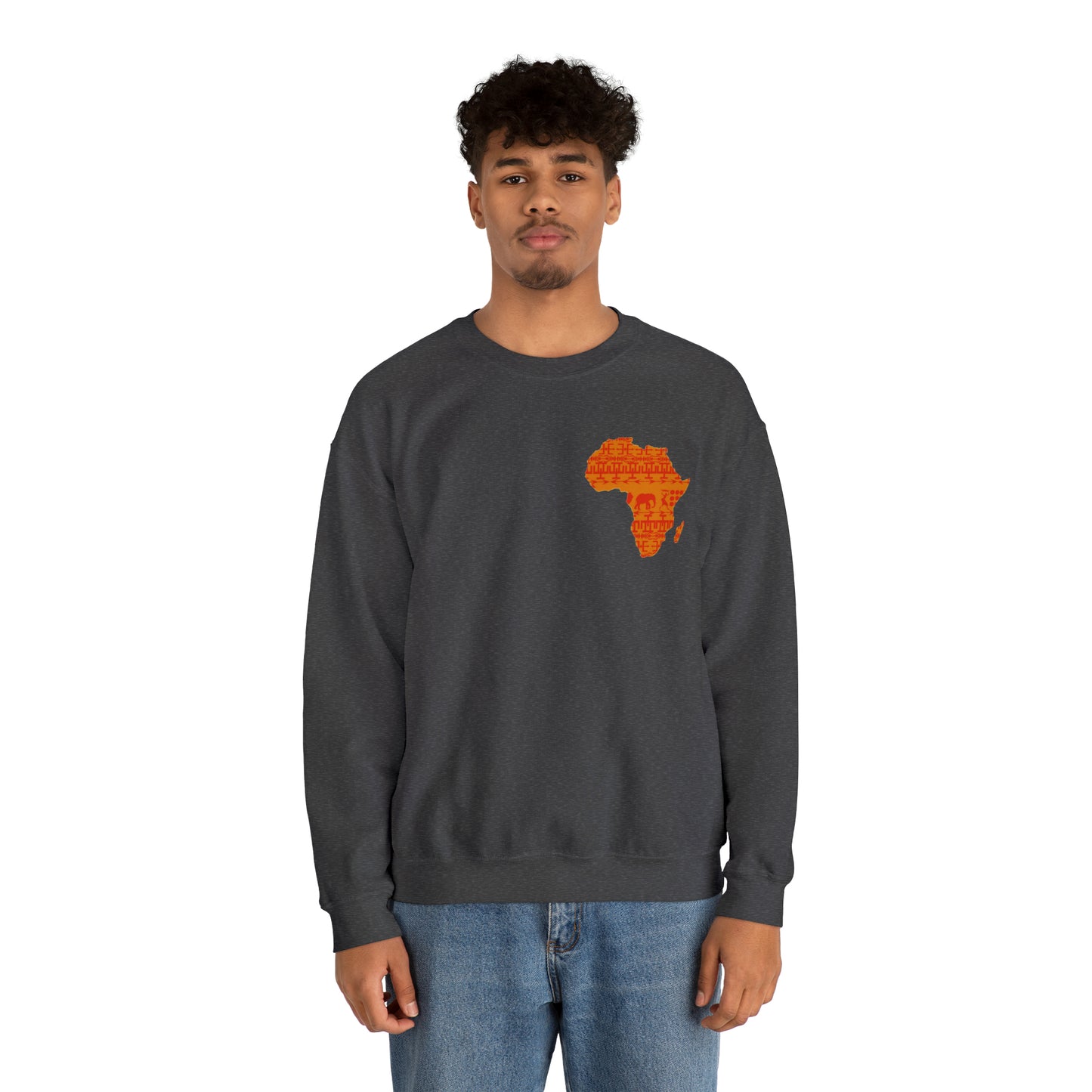 Sahara African Map Print Crest Unisex Sweatshirt