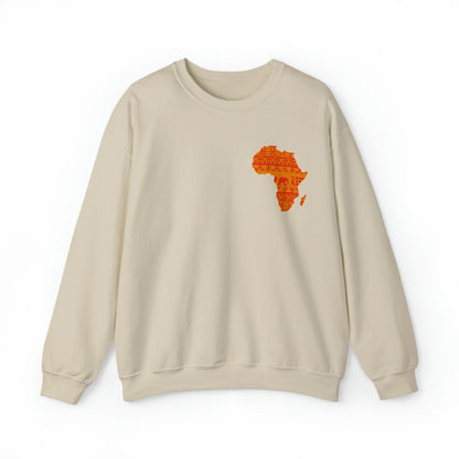 Sahara African Map Print Crest Unisex Sweatshirt
