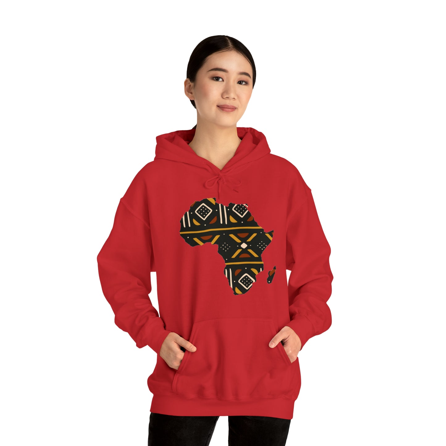 African Print Map Unisex Hoodie Sweatshirt