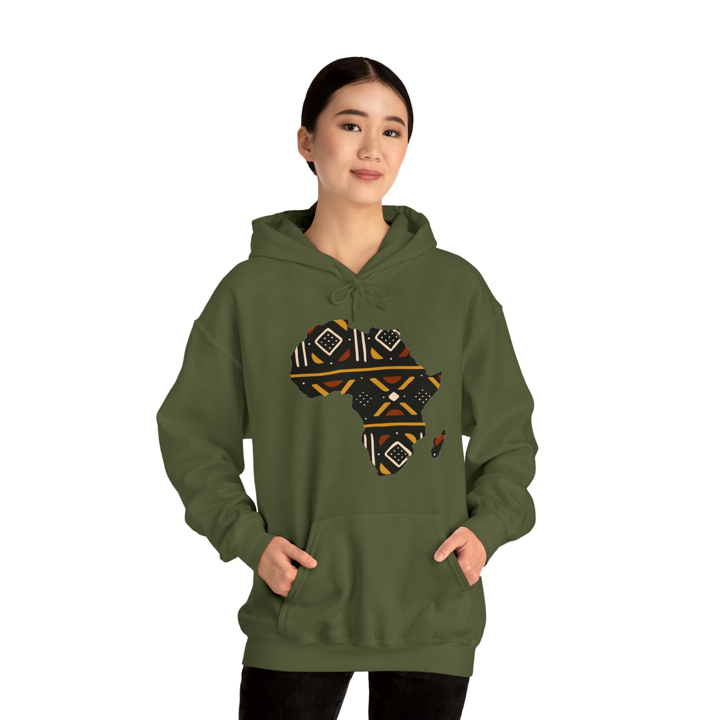 African Print Map Unisex Hoodie Sweatshirt
