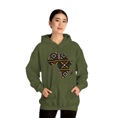 African Print Map Unisex Hoodie Sweatshirt