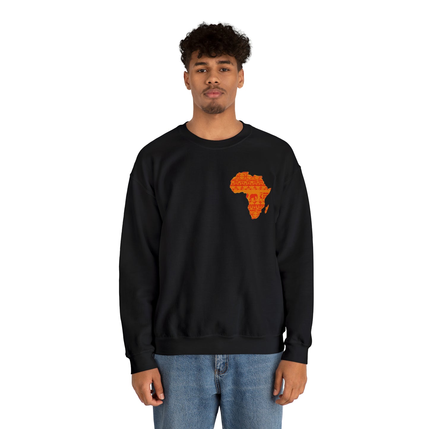 Sahara African Map Print Crest Unisex Sweatshirt