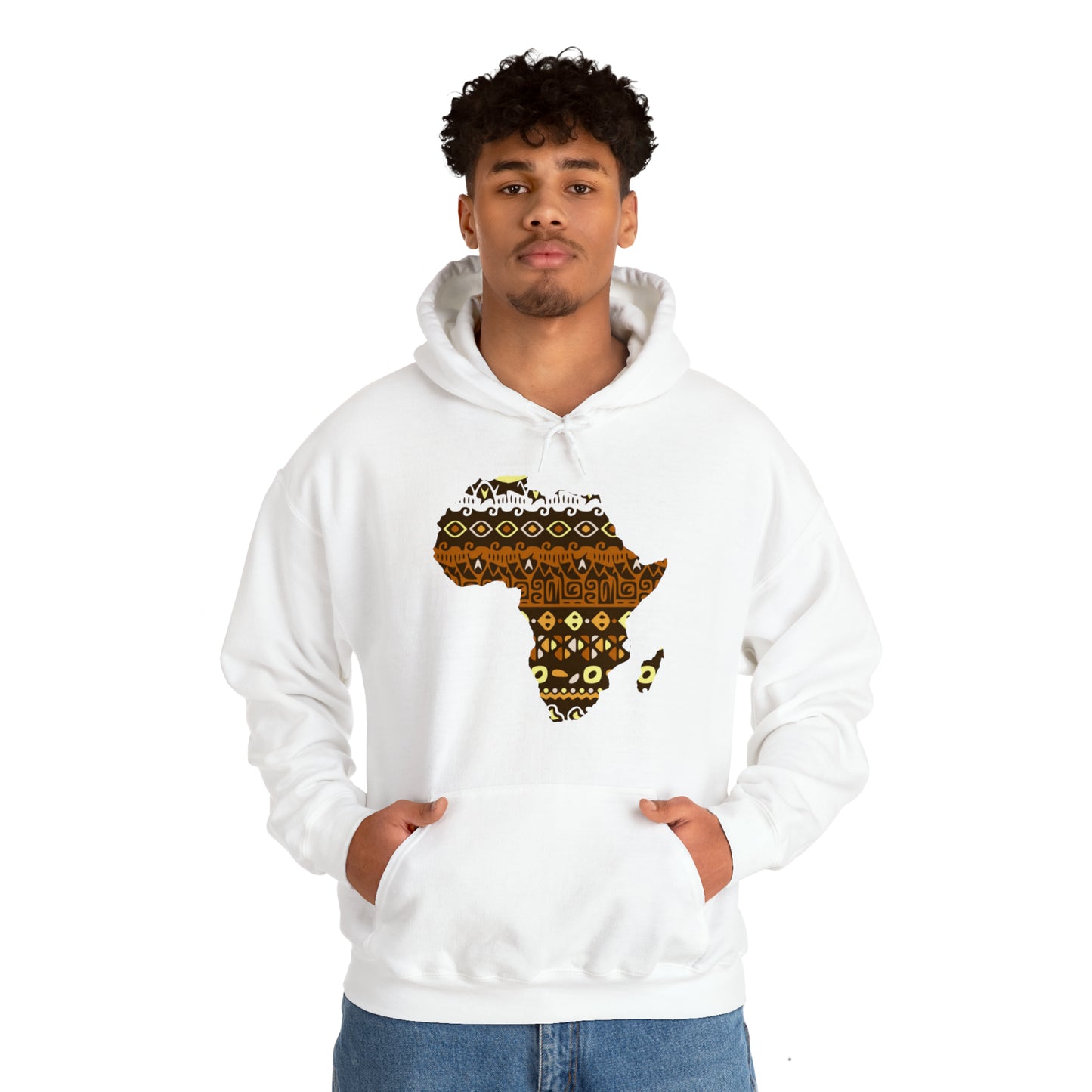 Sahara African Print Map Unisex Hoodie Sweatshirt