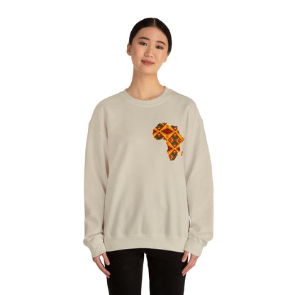 Sahara African Print Map Crest Unisex Sweatshirt