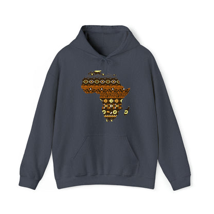 Sahara African Print Map Unisex Hoodie Sweatshirt