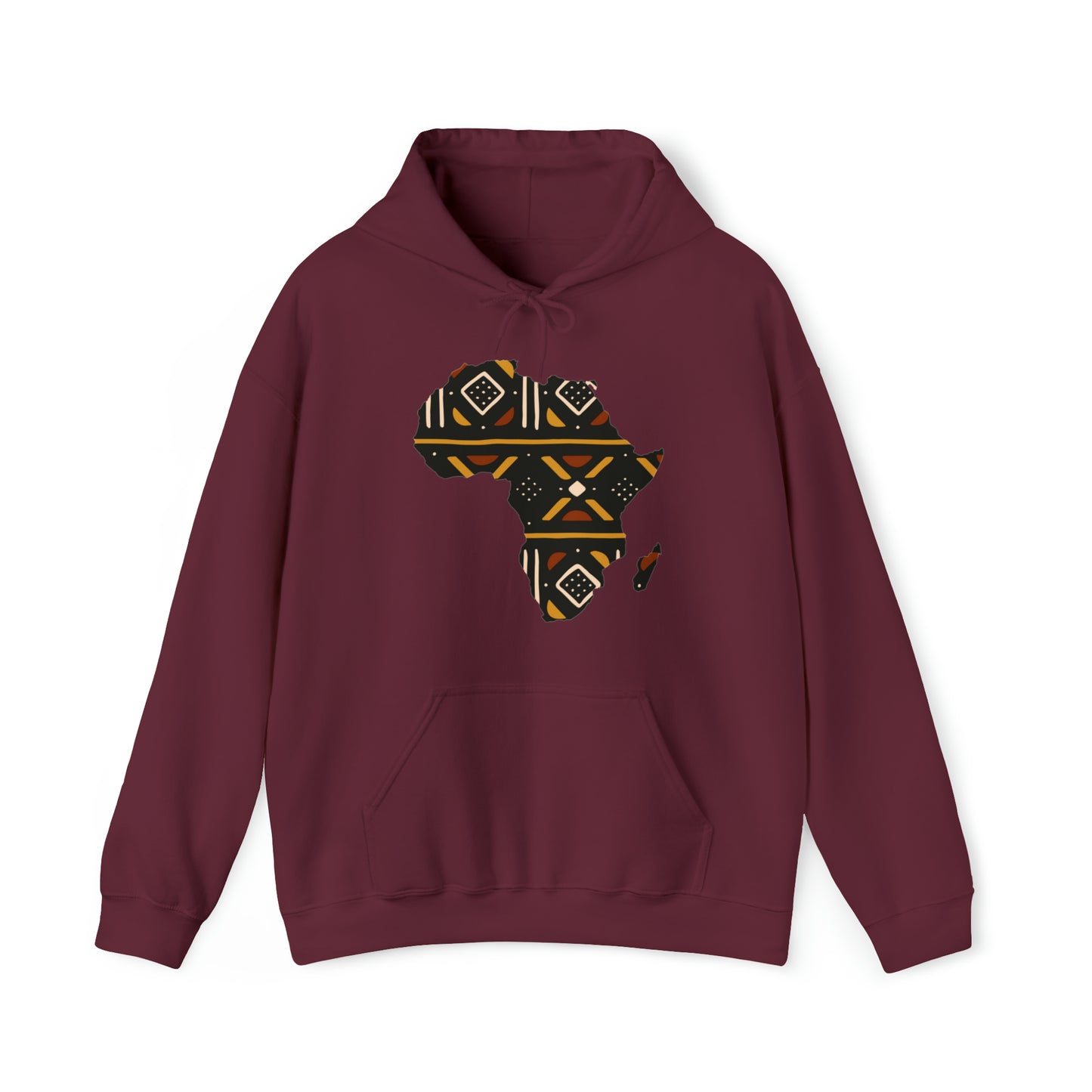 African Print Map Unisex Hoodie Sweatshirt