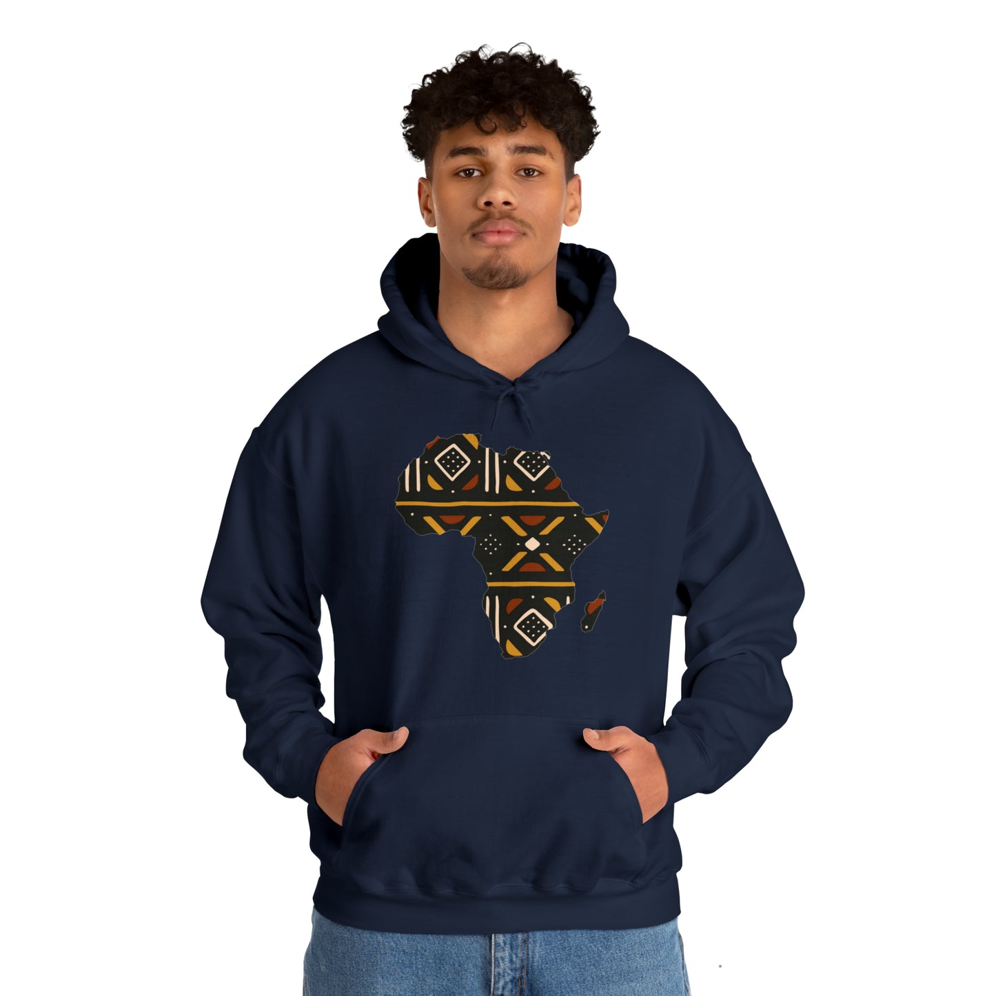 African Print Map Unisex Hoodie Sweatshirt