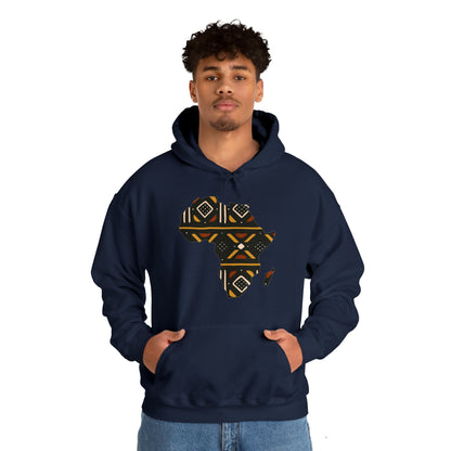 African Print Map Unisex Hoodie Sweatshirt