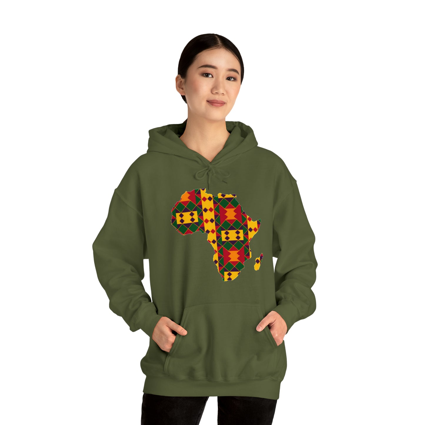 Sahara African Print Map Unisex Hoodie Sweatshirt