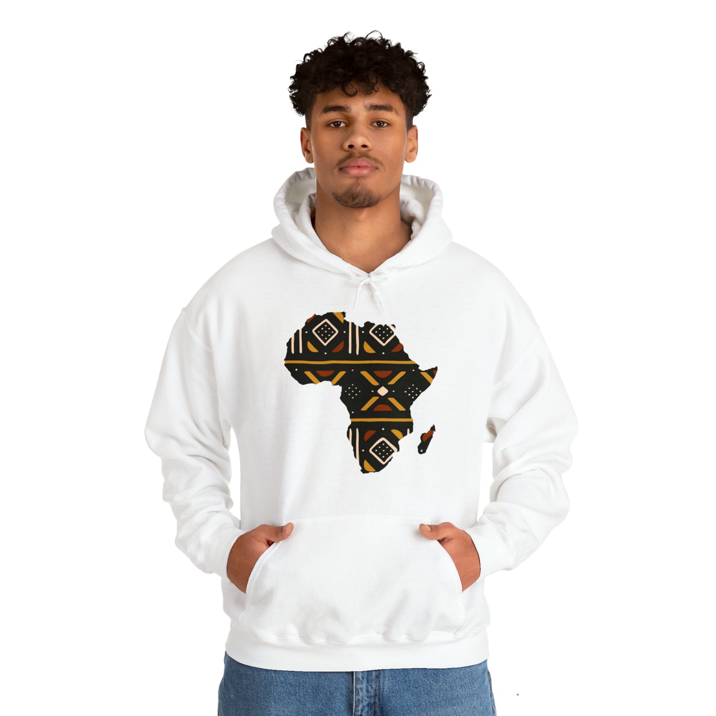 African Print Map Unisex Hoodie Sweatshirt