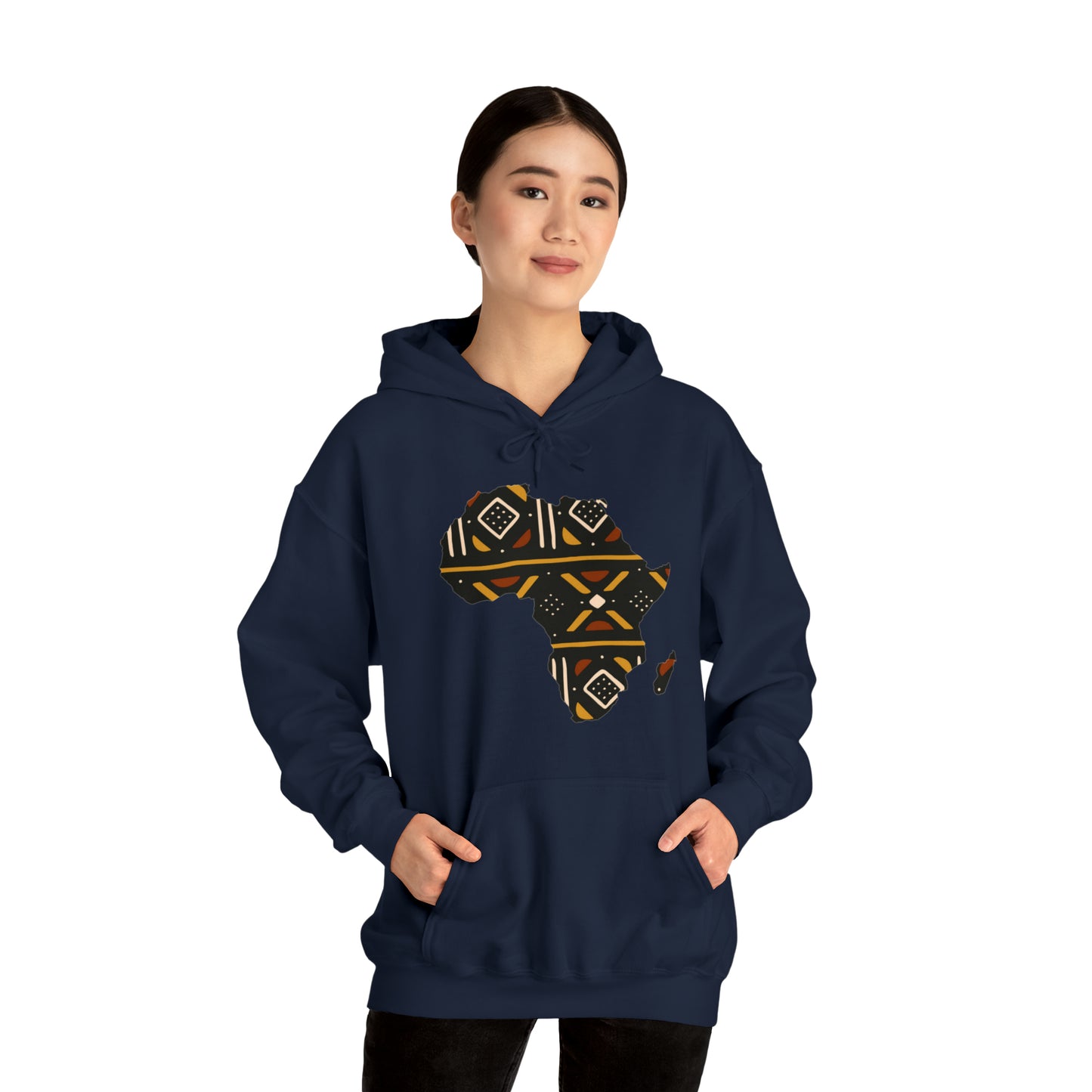 African Print Map Unisex Hoodie Sweatshirt