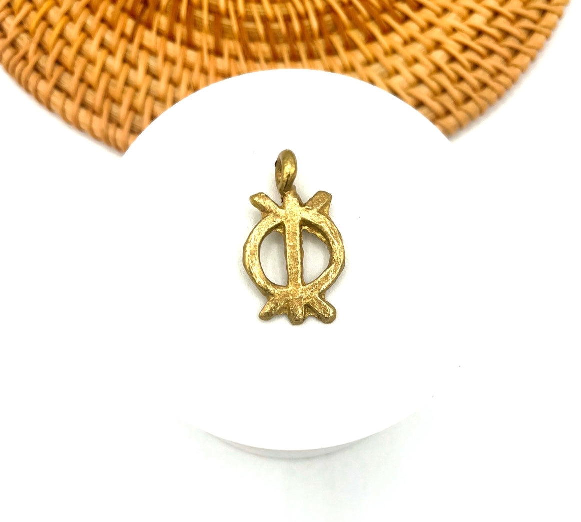 Wawa Aba Adinkra Brass Charm