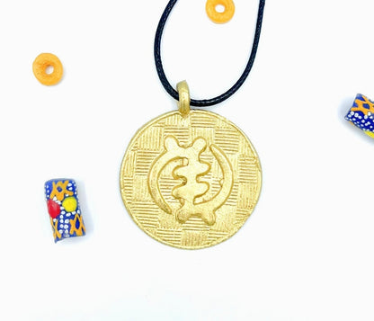 GyeNyame Adinkra Brass Pendant