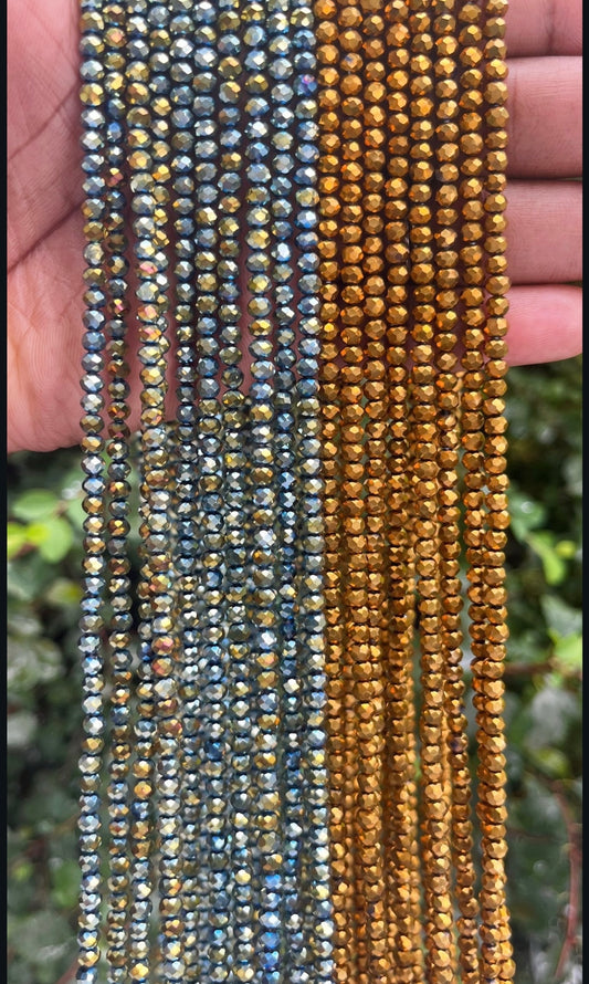 Gilt Sparkle Lux Tie On Waist Beads
