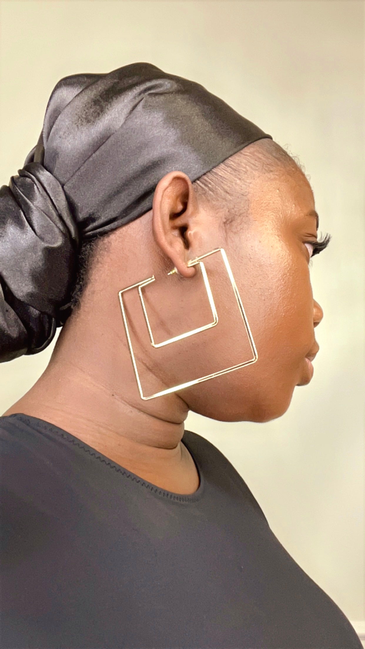 Double Square Hoop Earrings