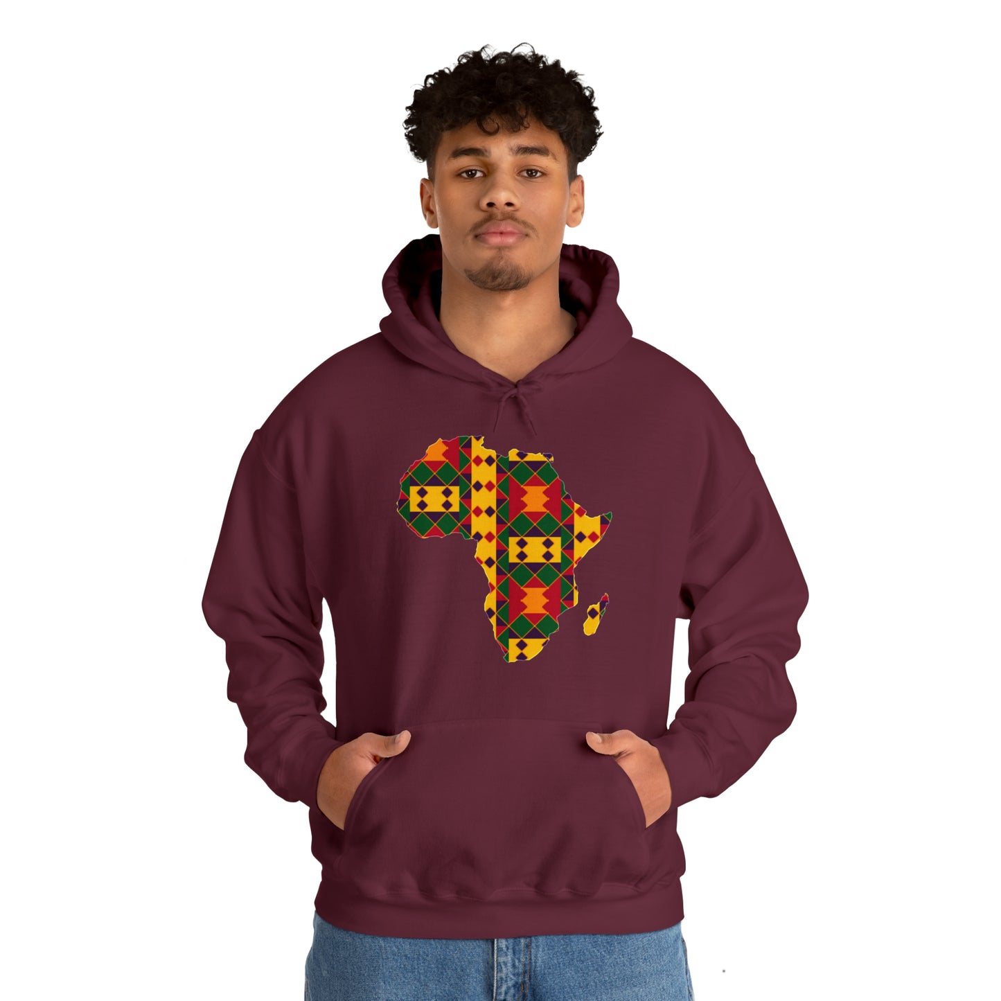 Sahara African Print Map Unisex Hoodie Sweatshirt
