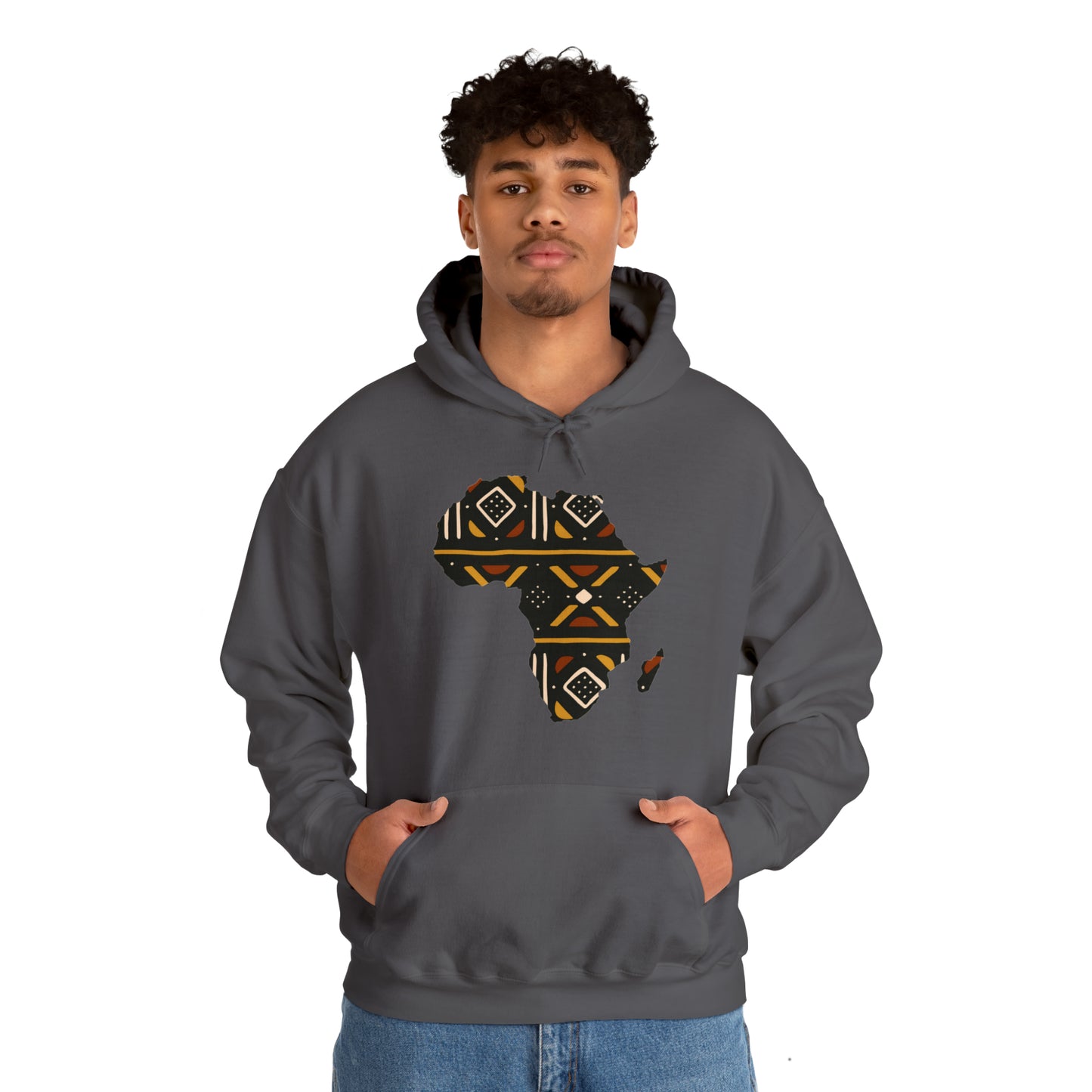 African Print Map Unisex Hoodie Sweatshirt