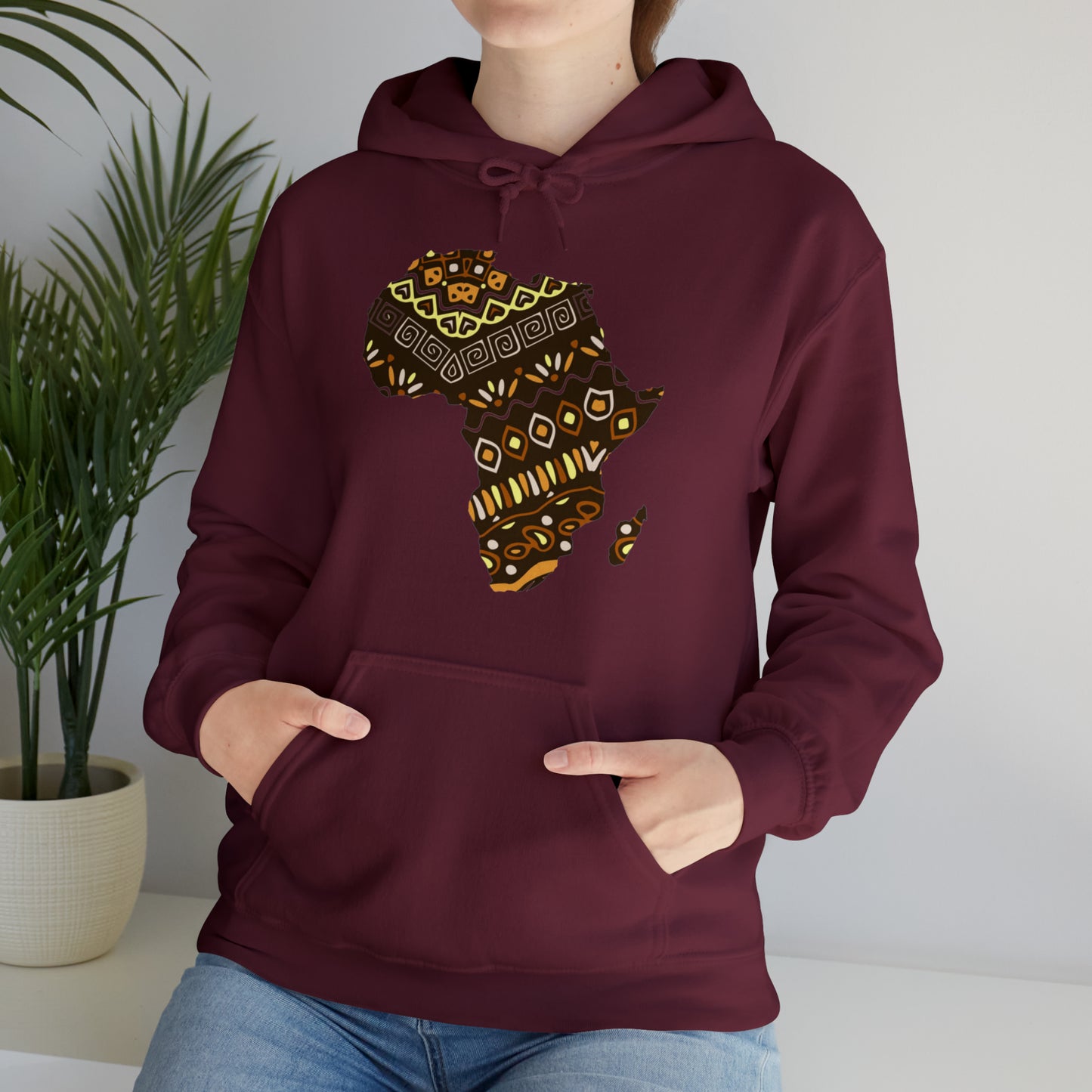 Sahara African Print Map Unisex Hoodie Sweatshirt