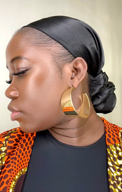 Chunky Gold Hoop Earrings