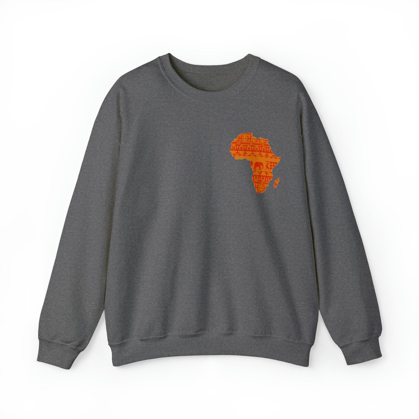 Sahara African Map Print Crest Unisex Sweatshirt