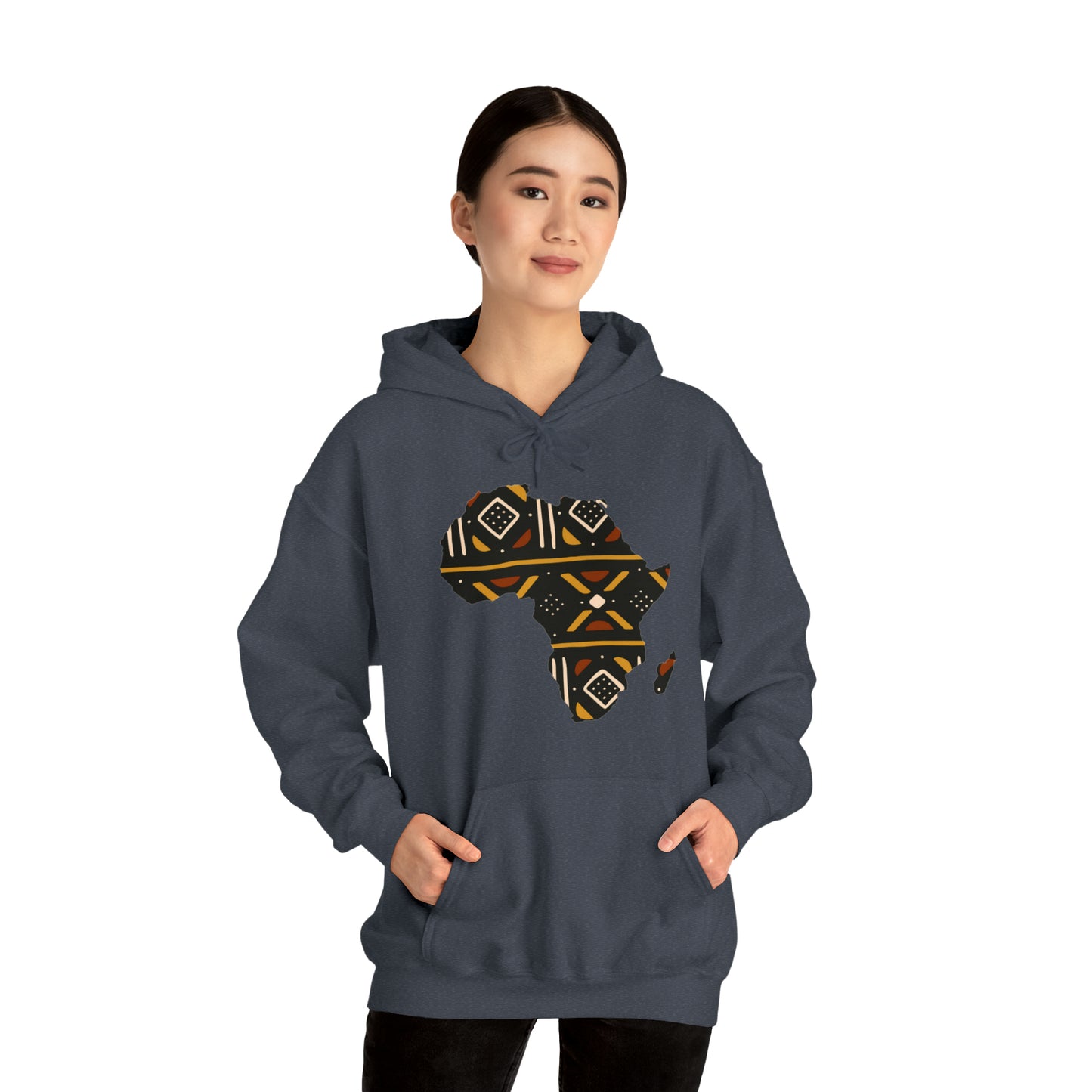 African Print Map Unisex Hoodie Sweatshirt
