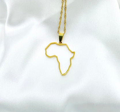 African Map Necklace