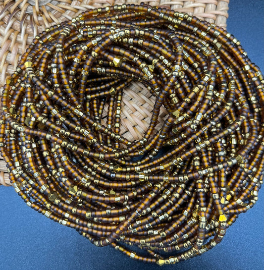 Mocha Tie On Waist Beads