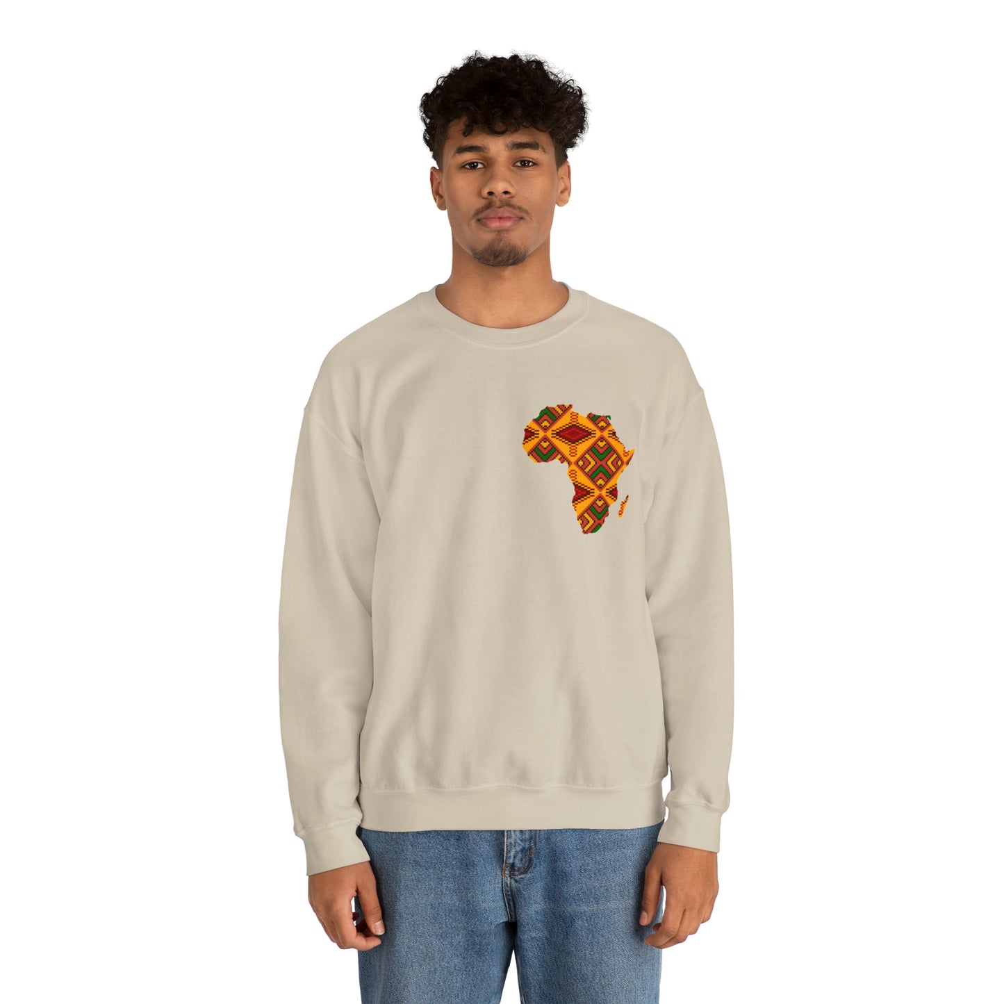 Sahara African Print Map Crest Unisex Sweatshirt